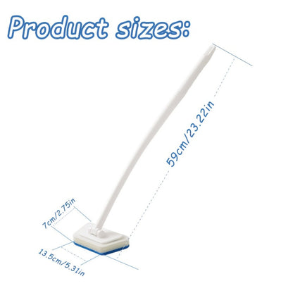 Long Handle Sponge Brush Set with Replaceable Heads for Kitchen Bathroom Tile Bathtub Cleaning – 1 Handle + 6/10/15 Brush Heads, Thickened Durable Scrubber