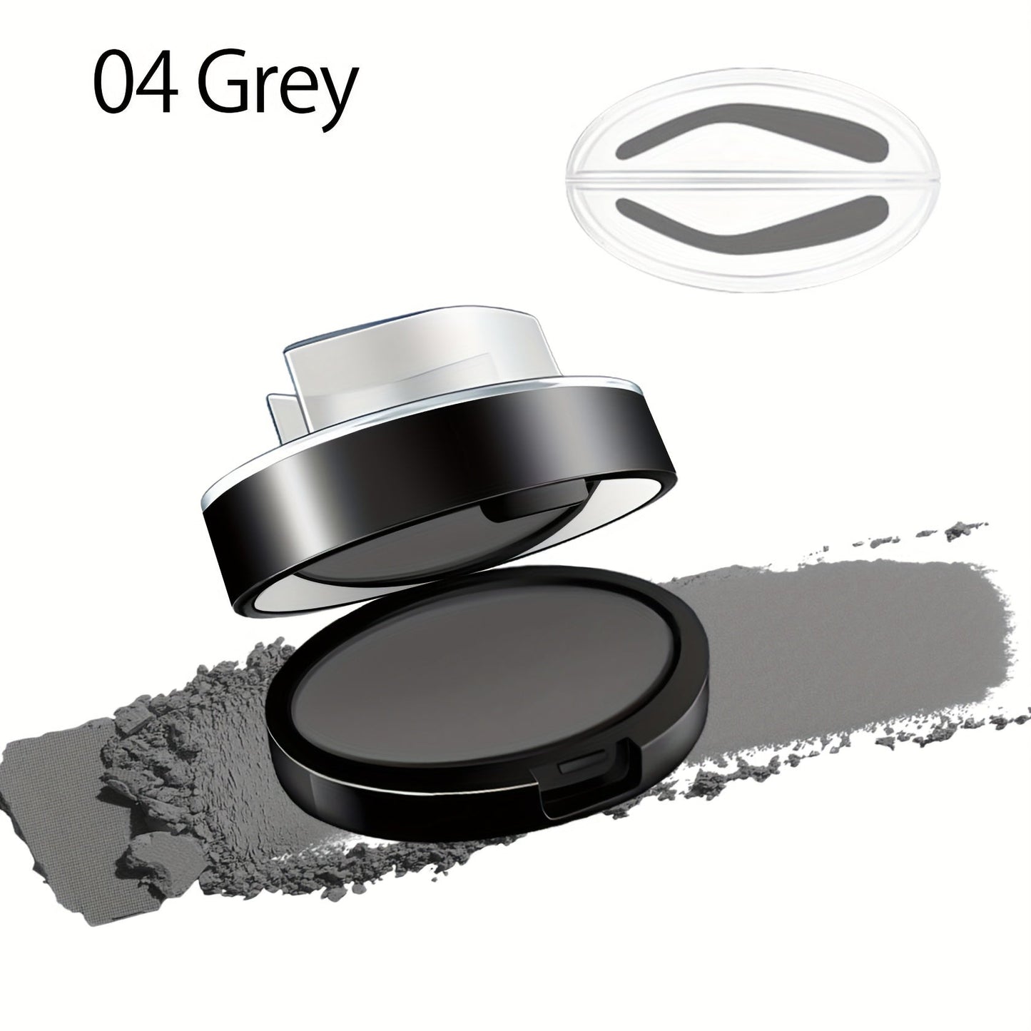 Waterproof Eyebrow Stamp Powder Kit Natural Arched Brow Shaping Long-Lasting Makeup for Women – Beginner Friendly Works on Dry & Oily Skin – Grey, Light Brown, Dark Brown Shades