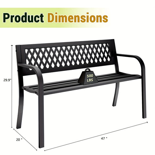TV Stand 47 Inch Entertainment Center with Storage Cabinet, Modern Media Console Table for Living Room, Black Metal Frame, 500 lbs Capacity