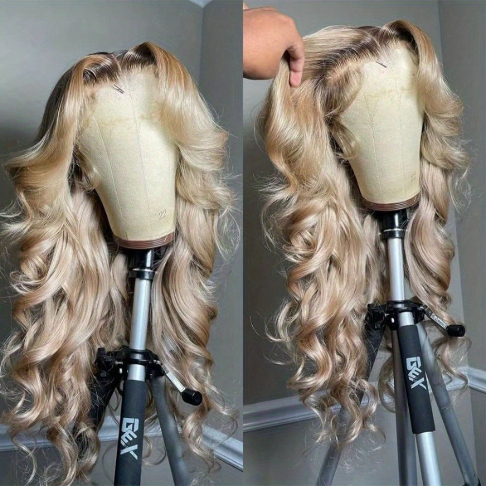 Synthetic Wig 32-Inch 13x4 HD Lace Front Waves with 200% Density in Three Colors for Cosplay Looks