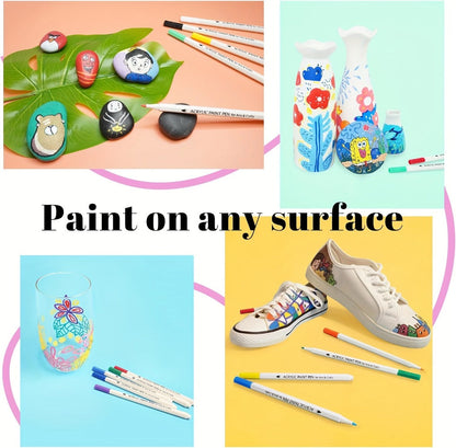 Soft Brush Tip Paint Pens 60 Colors – Acrylic Waterproof Non-Toxic Paint Markers for Rock Canvas Wood Glass Pottery Fabric DIY Crafts Artist Gift Set for Adults Teens Birthday Christmas