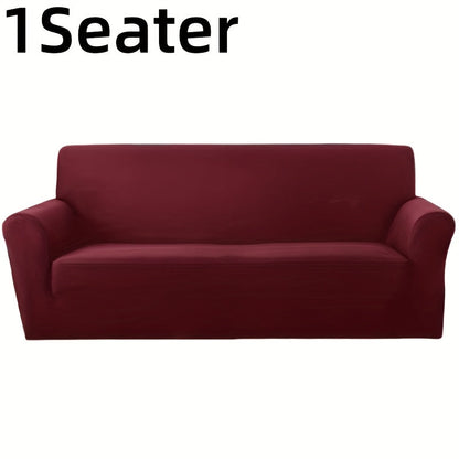 Sofa Cover Elastic Anti-Slip Stretch Slipcover for 1, 2, 3 or 4-Seater Sofas in Seven Solid Colors