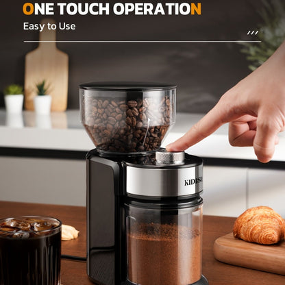 Burr Coffee Grinder Electric – 16 Grind Settings Adjustable Burr Mill Coffee Bean Grinder for 2–14 Cups, Espresso Drip Pour Over French Press