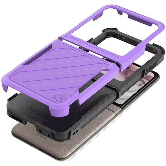 Phone Case Navy Dual-Layer PC and TPU Cover with Wireless Charging Support for Motorola Razr 2024