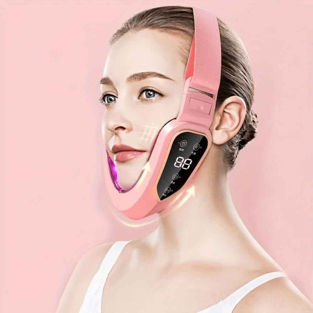 V-Face Slimming Massager 6-Speed USB Rechargeable Electric Jawline Chin Sculpting Device - Facial Lifting Contouring Anti-Aging Skin Tightening Beauty Tool for Women - Portable Skincare Gift