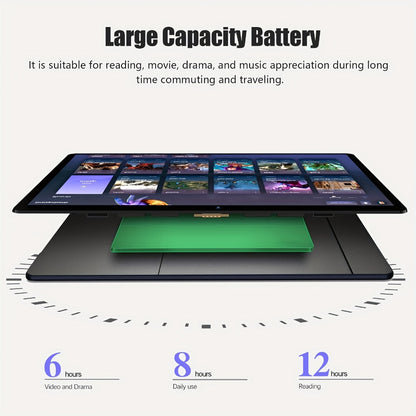 Android Tablet 10.1-Inch 2-in-1 with Android 15, 8GB Total RAM, 32GB Internal Storage and Keyboard Sets