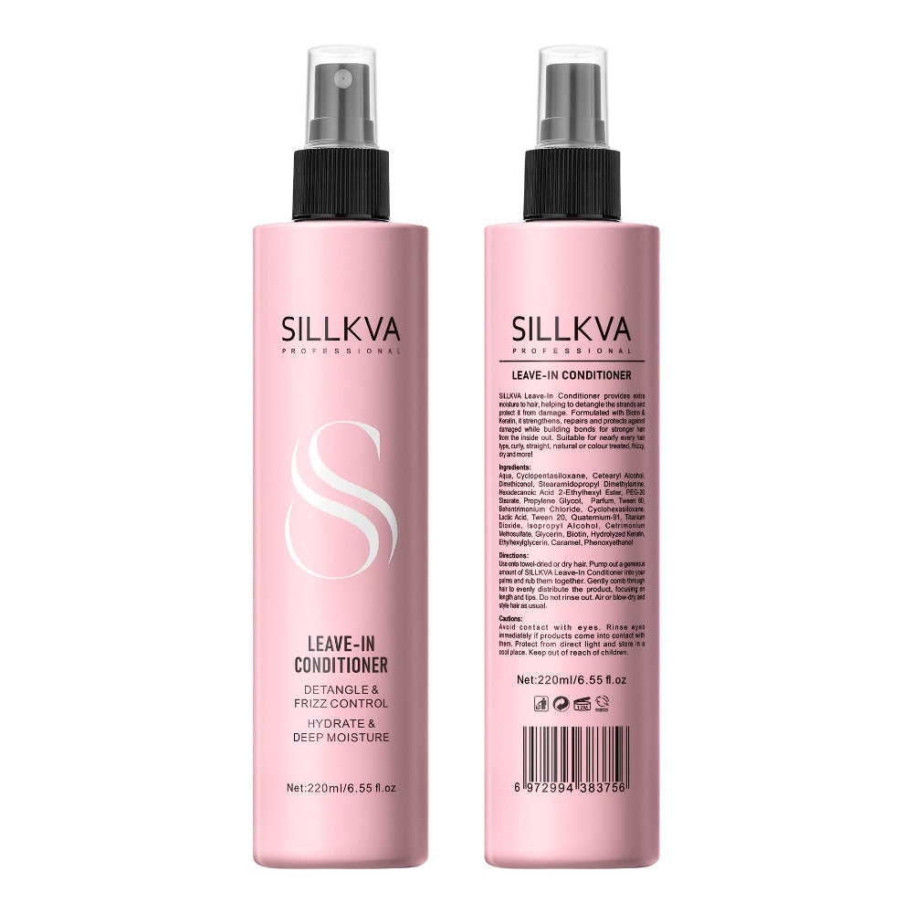 Leave-In Conditioner Spray with Heat Protectant 6.55oz — Deep Conditioning Anti-Frizz No-Rinse Hair Spray, Instant Hydration Shine for Dry Damaged Color Treated All Hair Types Women