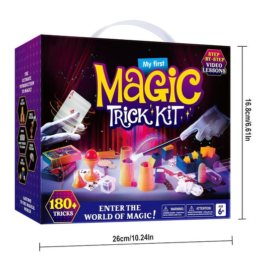 180+ Magic Tricks Kit for Kids – Complete Magician Starter Set with Step-by-Step Video Lessons, Magic Wand, Illusion Cards & Classic Props | Birthday Christmas Gift for Boys Girls Ages 6+