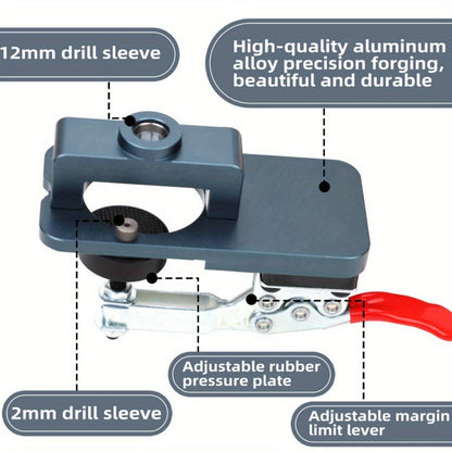 35 mm Cabinet Hinge Drilling Jig Kit with Clamp, Forstner Bit and Locator for 15- to 25-mm Boards