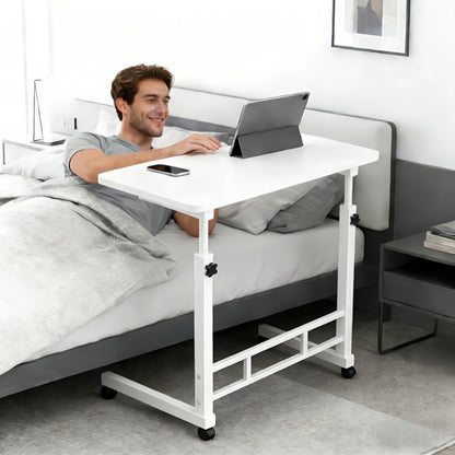 Adjustable Overbed Table with Rolling Frame and Eight Color Checkout Options from Retro to Deep Glacier