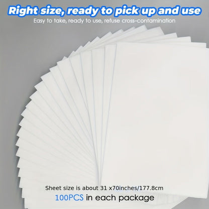 Bulk 100-Piece Spa Bed Sheet Set in Protected White or Pink Checkout Colors for Table Coverage