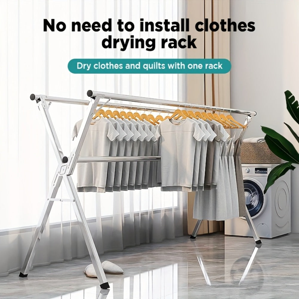 Stainless Steel Clothes Drying Rack Adjustable Retractable Foldable Indoor Outdoor Laundry Rack Heavy Duty
