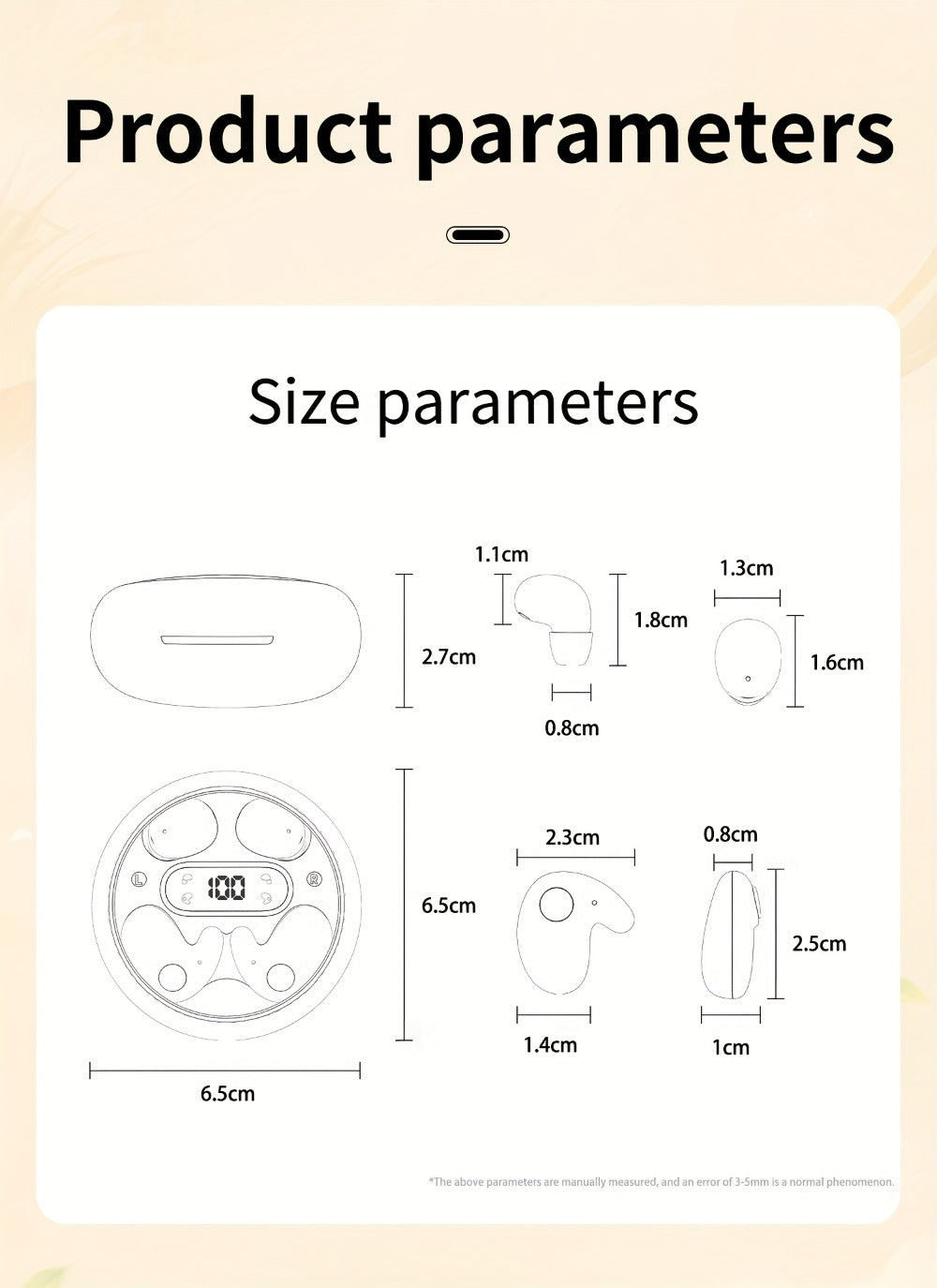 2-in-1 Wireless Earphones Couples Shared Audio Long Battery Life Clear Sound TV Movies Music Running Type-C Charging Condenser Mic Semi-Open iOS Android