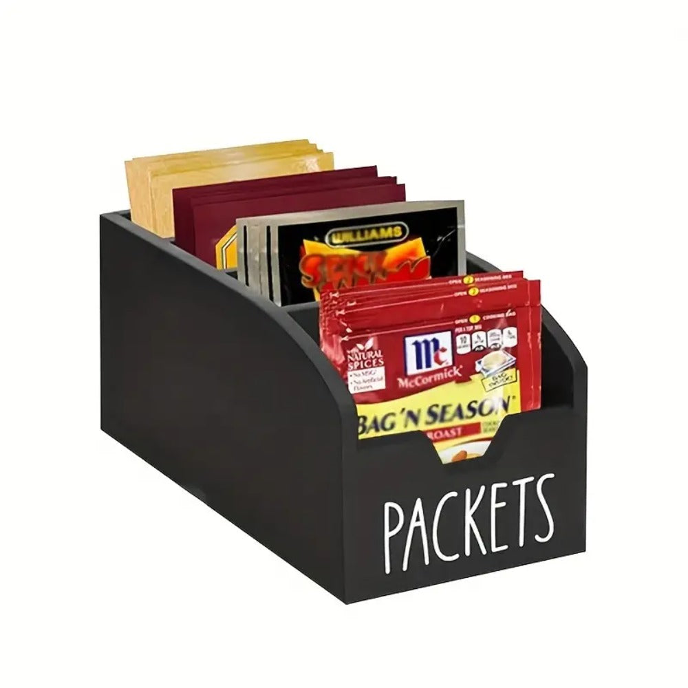 Stepped Packet and Spice Organizer in Black or Brown with One- or Two-Piece Checkout Options