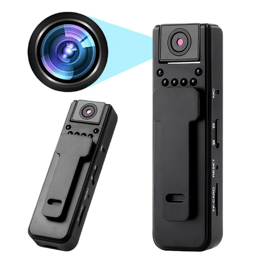 HD Night Vision Body Camera Portable Clip-On Wearable Sports Action Cam with Wide Angle Lens for Outdoor Security Hiking Cycling Law Enforcement