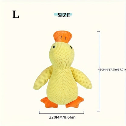 Dog Toy Large Yellow Duck Plush with Built-In Squeaker for Chew, Fetch, Tug and Cuddle Play