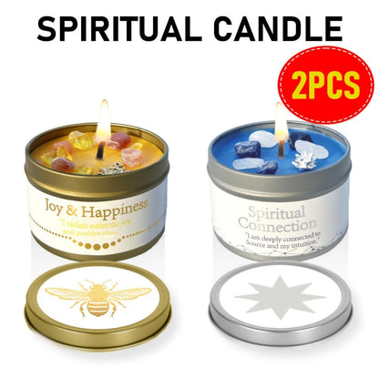 3oz Decorative Tin Candle or Two-Piece Crystal and Guidance Card Set with Multiple Label Pairings
