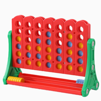 Height Adjustable Giant Connect 4 Game 33–37 Inch – Jumbo 4-in-a-Row Outdoor Yard Game with Quick Release Slider for Teens, Adults & Families, Indoor Outdoor BBQ Birthday Party Tailgate Game Set, Blue Red