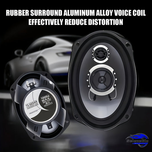 6x9 Inch Coaxial Car Speakers 1000W Max – 2-Way HiFi Full Range Stereo with Soundproof Enclosures, Bass Boost, Pure Copper Coil, Universal Fit for Car Truck Boat RV (1 Pair)
