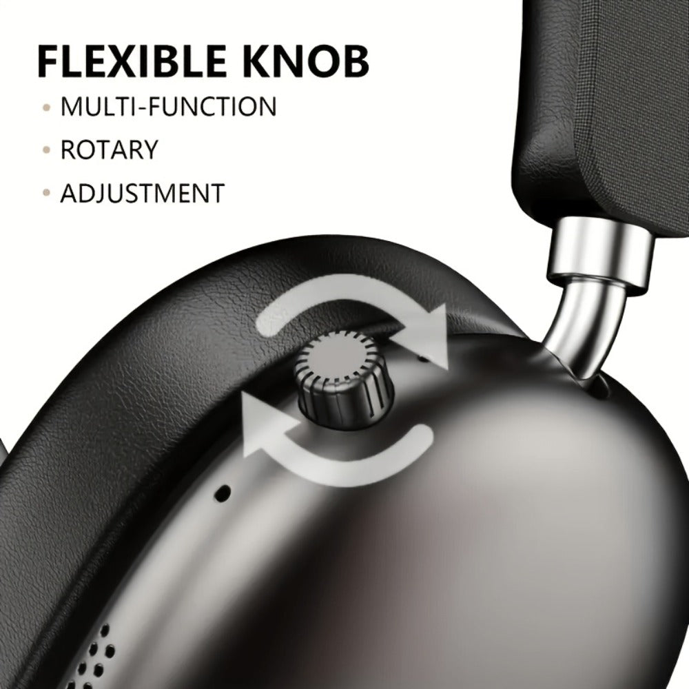 Foldable ANC Over-Ear Headphones with Bluetooth 5.4, Built-In Microphone and Three Color Options for Travel