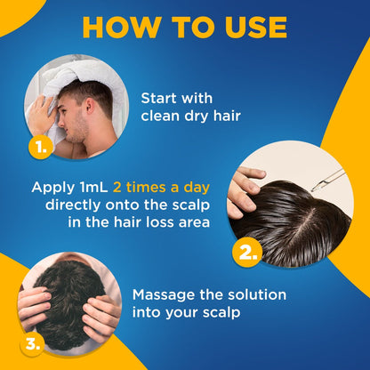Minoxidil 5% Extra Strength Topical Solution for Men Hair Regrowth - Kirkland Signature 6-Month Supply, 6 x 60ml Bottles with Precision Dropper Applicator, Clinically Proven