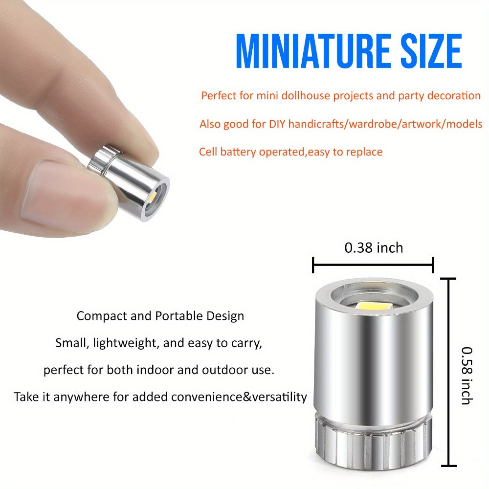 Twenty-Pack Mini LED Accent Spotlights with Adhesive Mounts and Green, Red, Blue or RGB Options