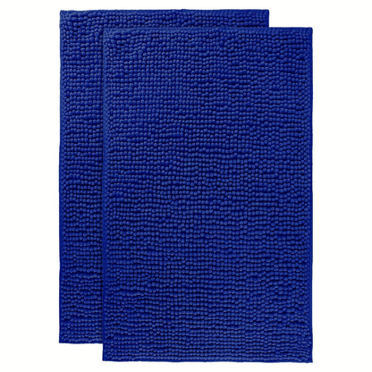 Chenille Bath Rug Extra Thick Soft Absorbent Non-Slip Bathroom Mat Machine Washable, Multiple Sizes & Colors