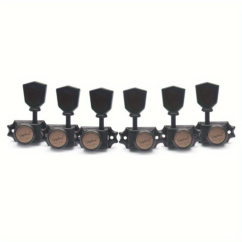 3+3 Locking Guitar Tuners shown in the 3R3L Black option