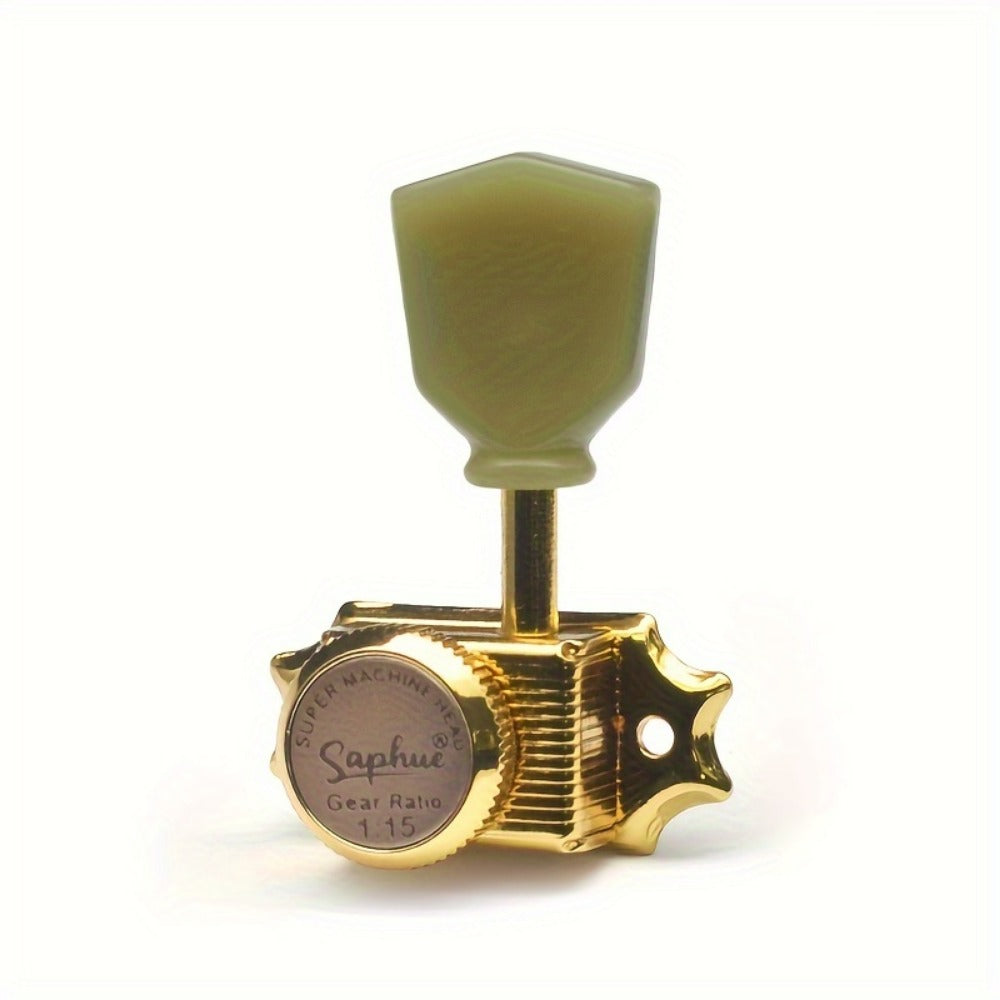3+3 Locking Guitar Tuners, 1:15 Ratio, Black Gold or Chrome Set detail image - detail view 10