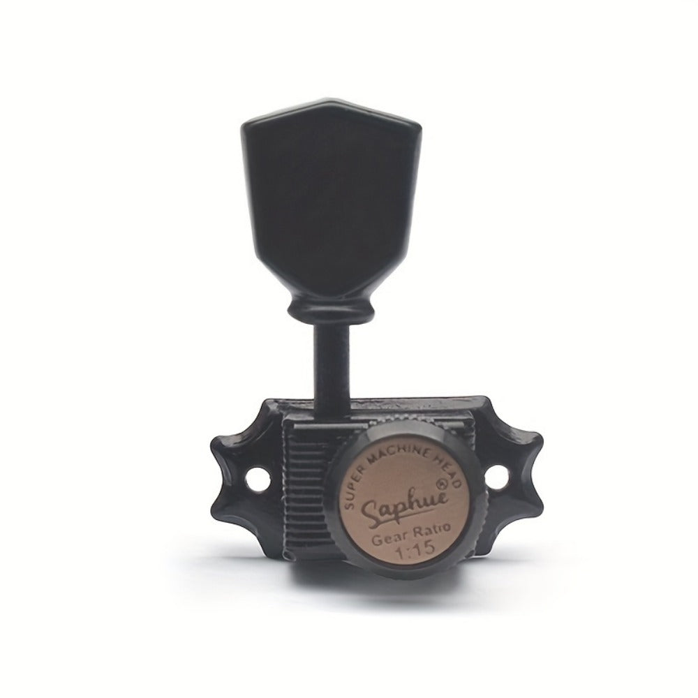 3+3 Locking Guitar Tuners, 1:15 Ratio, Black Gold or Chrome Set detail image - detail view 14