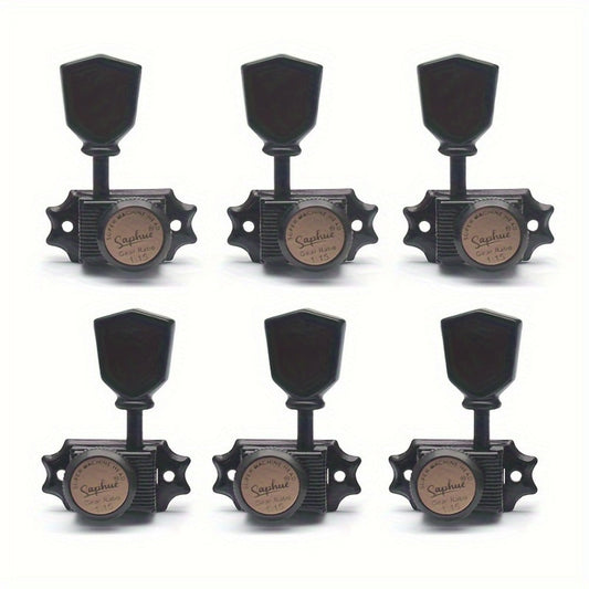 3+3 Locking Guitar Tuners, 1:15 Ratio, Black Gold or Chrome Set detail image