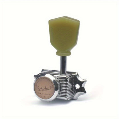 3+3 Locking Guitar Tuners, 1:15 Ratio, Black Gold or Chrome Set detail image - detail view 8
