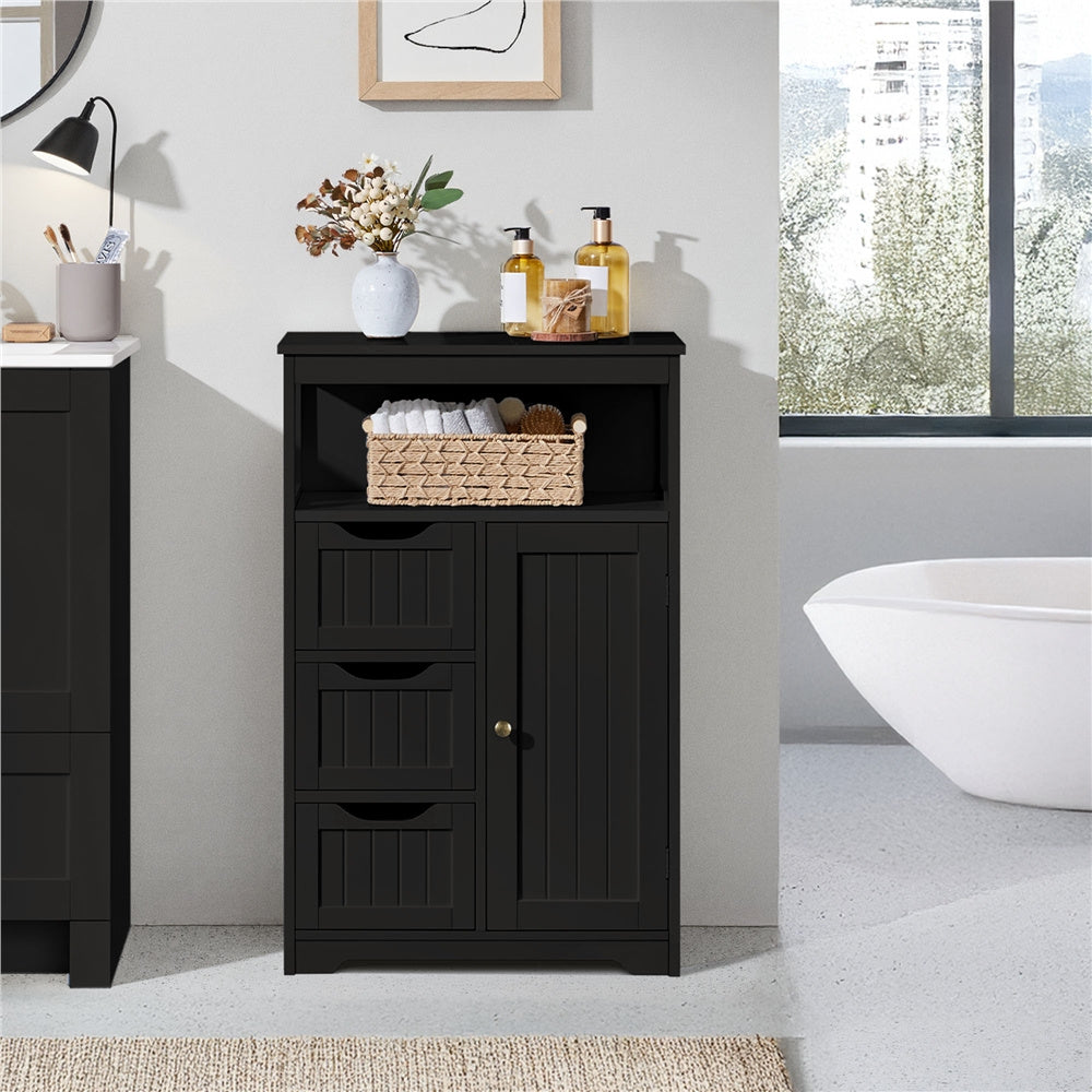 Storage Cabinet shown in the Black option