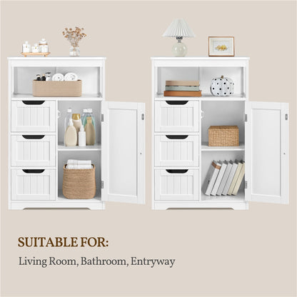 3-Drawer Bathroom Storage Cabinet, Multi-Purpose Organizer Cabinet detail image - detail view 26