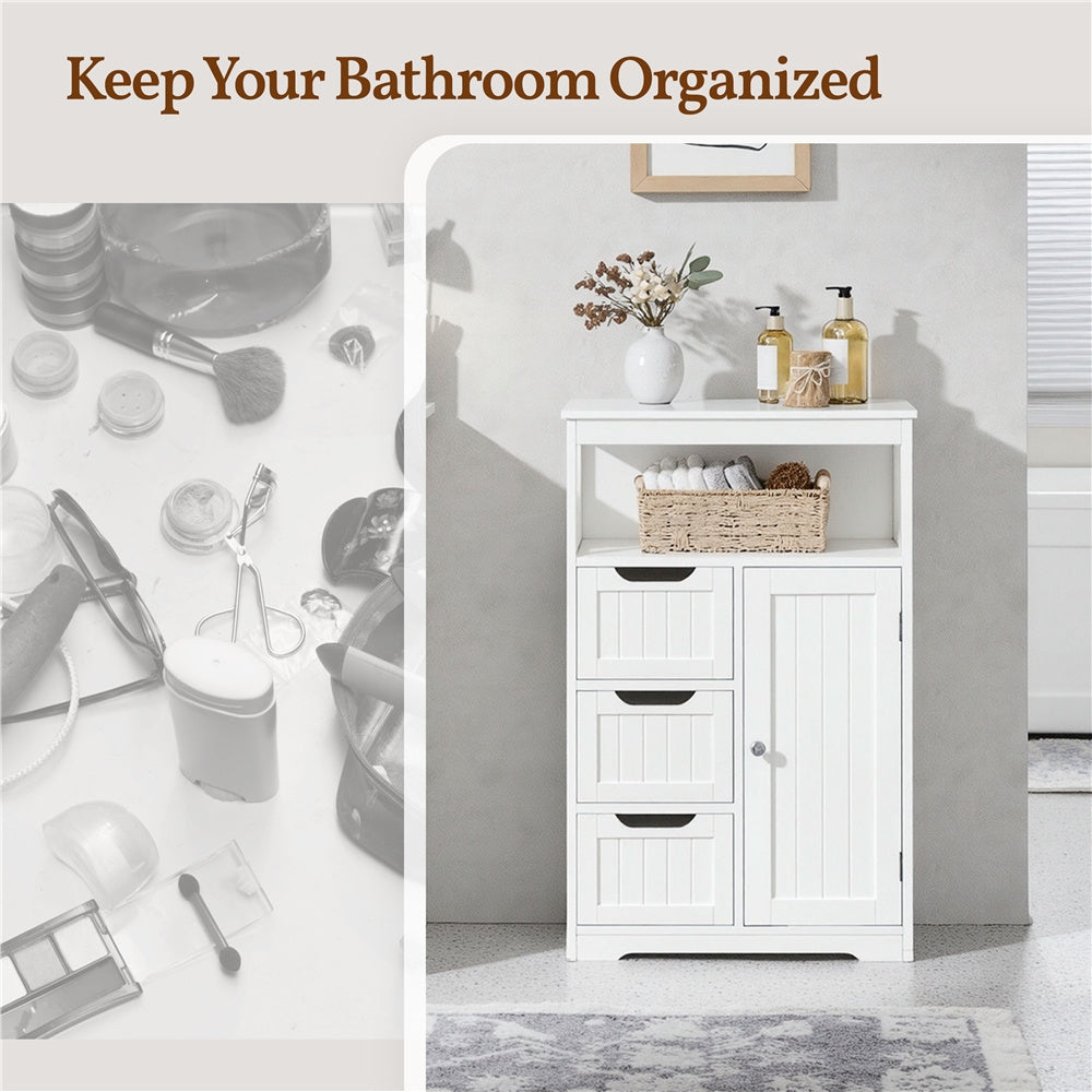 3-Drawer Bathroom Storage Cabinet, Multi-Purpose Organizer Cabinet detail image - detail view 27