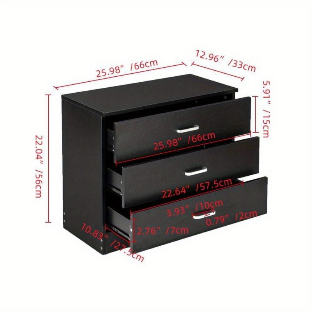 3-Drawer Dresser, Bedroom Drawer Chest for Organized Everyday Storage detail image - detail view 9