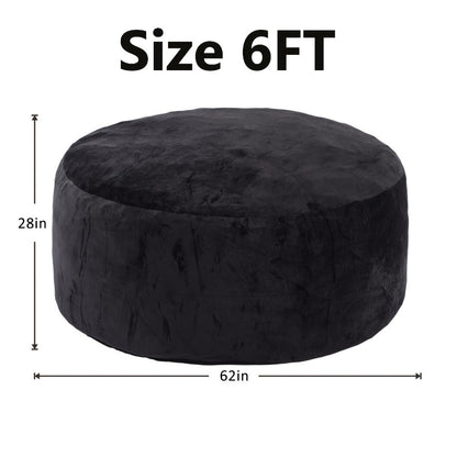 3-Foot Oversized Bean Bag Chair with Memory Foam for Comfortable Everyday Seating detail image - detail view 11