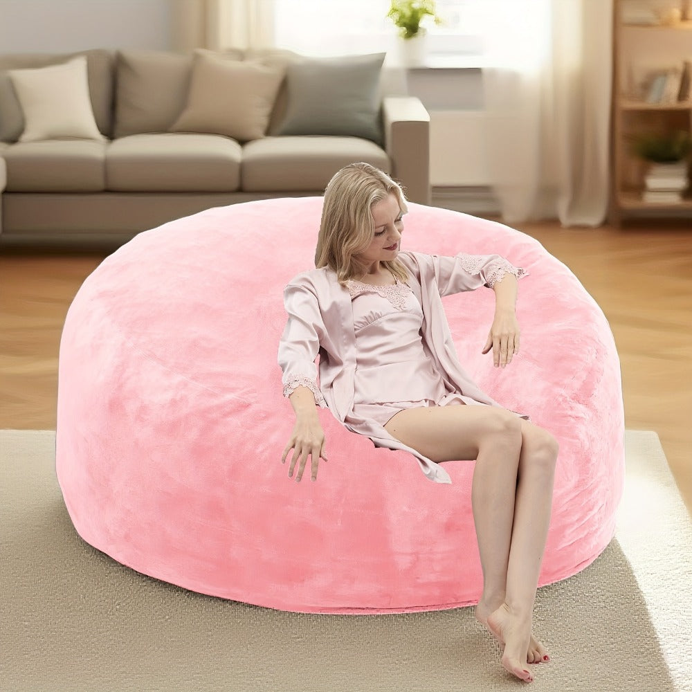 3-Foot Oversized Bean Bag Chair with Memory Foam for Comfortable Everyday Seating detail image - detail view 12