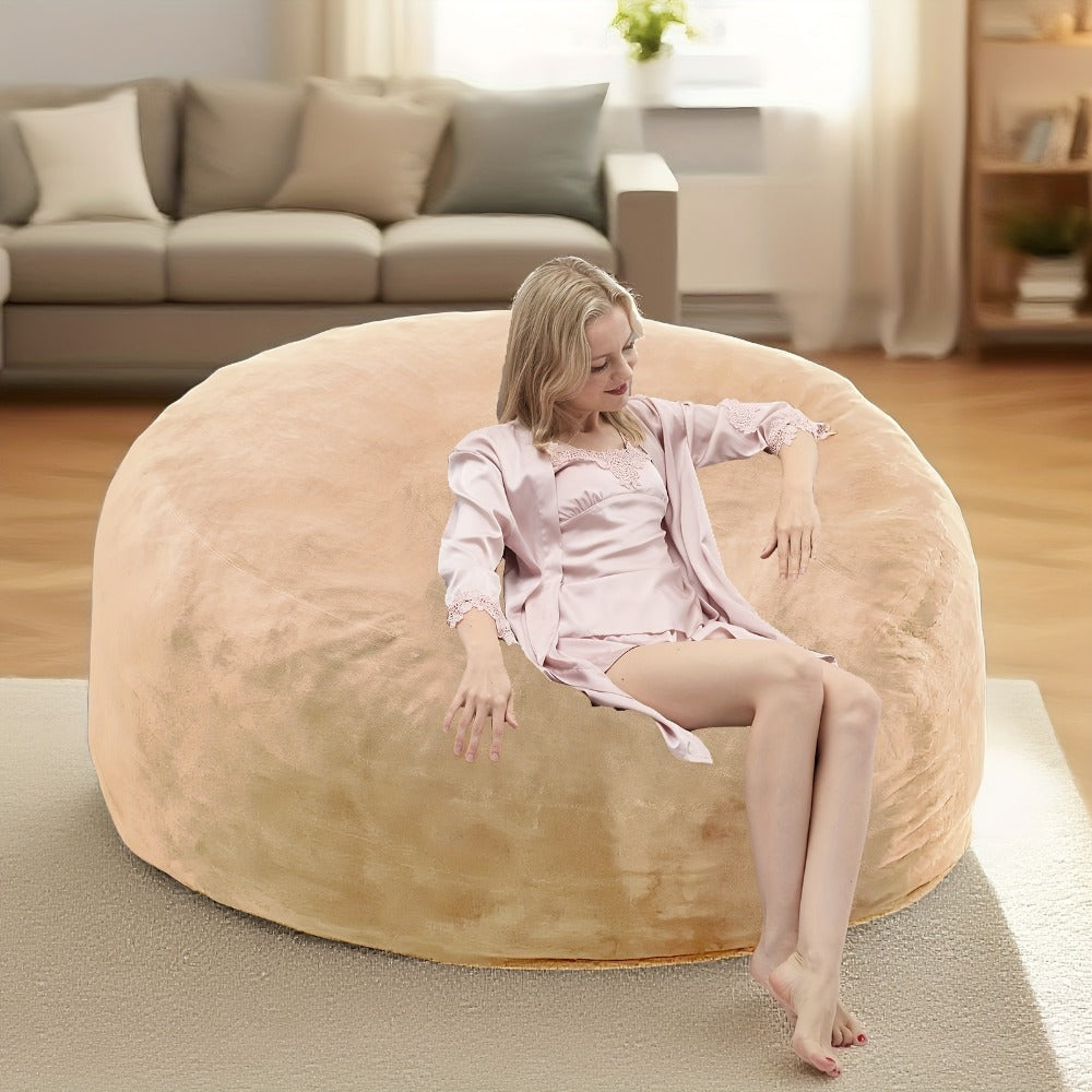3-Foot Oversized Bean Bag Chair with Memory Foam for Comfortable Everyday Seating detail image