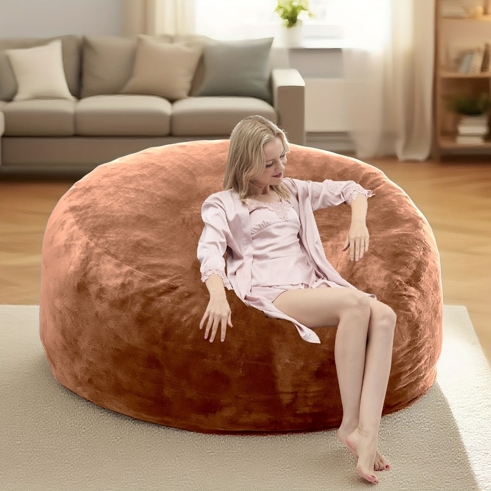 3-Foot Oversized Bean Bag Chair with Memory Foam for Comfortable Everyday Seating detail image - detail view 3