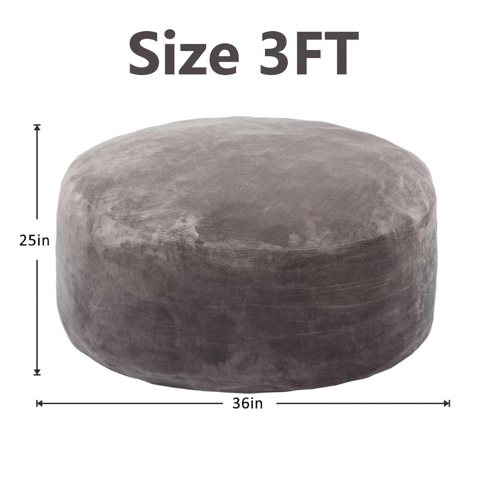 3-Foot Oversized Bean Bag Chair with Memory Foam for Comfortable Everyday Seating detail image - detail view 6