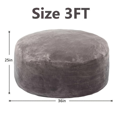3-Foot Oversized Bean Bag Chair with Memory Foam for Comfortable Everyday Seating detail image - detail view 6