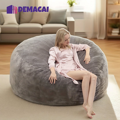 Bean Bag Chair shown in the Grey, 3FT(36"D x 36"W x 28"H) option