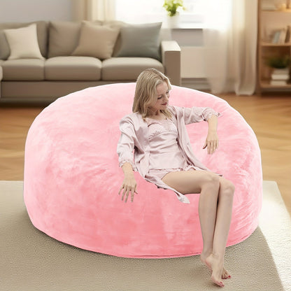 Bean Bag Chair shown in the Pink, 3FT(36"D x 36"W x 28"H) option