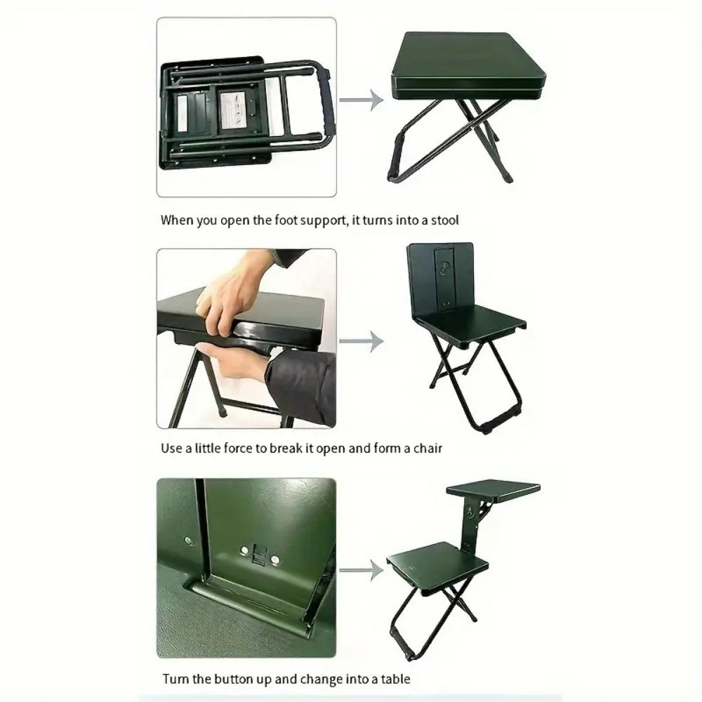3-in-1 Folding Chair And Table Set with Multiple Color Options detail image - detail view 6