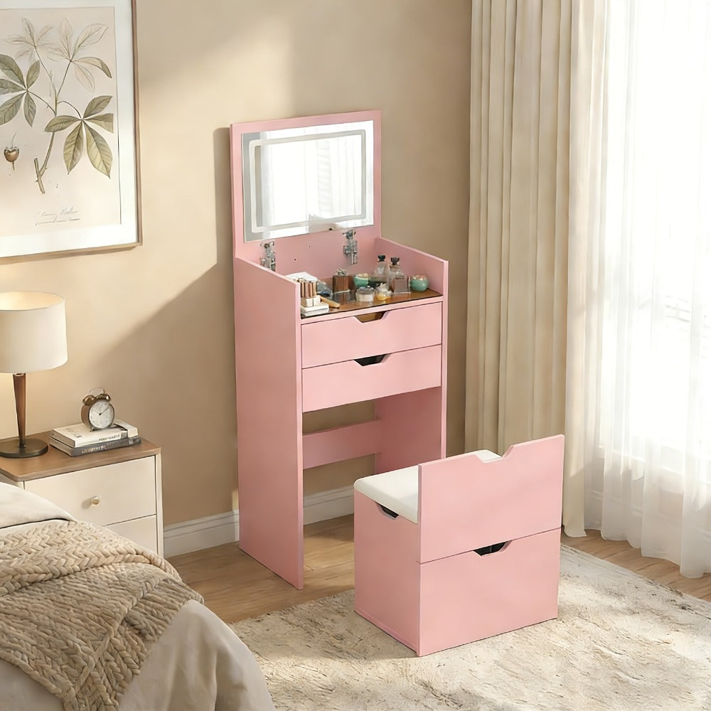 3-in-1 Makeup Vanity Desk, Bedroom Dressing Table for Dressing and Daily Routines detail image - detail view 4