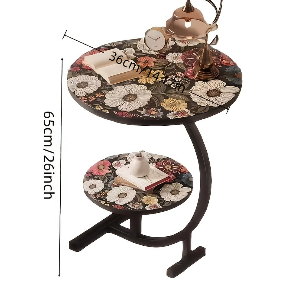 3-in-1 Round Outdoor Coffee Table, Living Room Center Table for Patio detail image - detail view 12