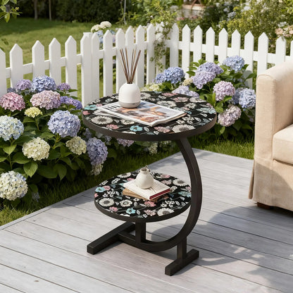 Outdoor Coffee Table shown in the Floral Fantasy option