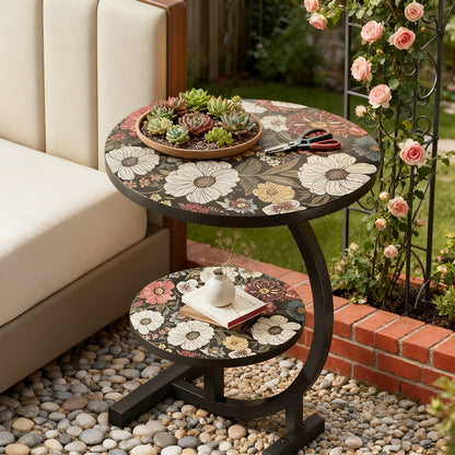 Outdoor Coffee Table shown in the Mandala Flower Desktop option