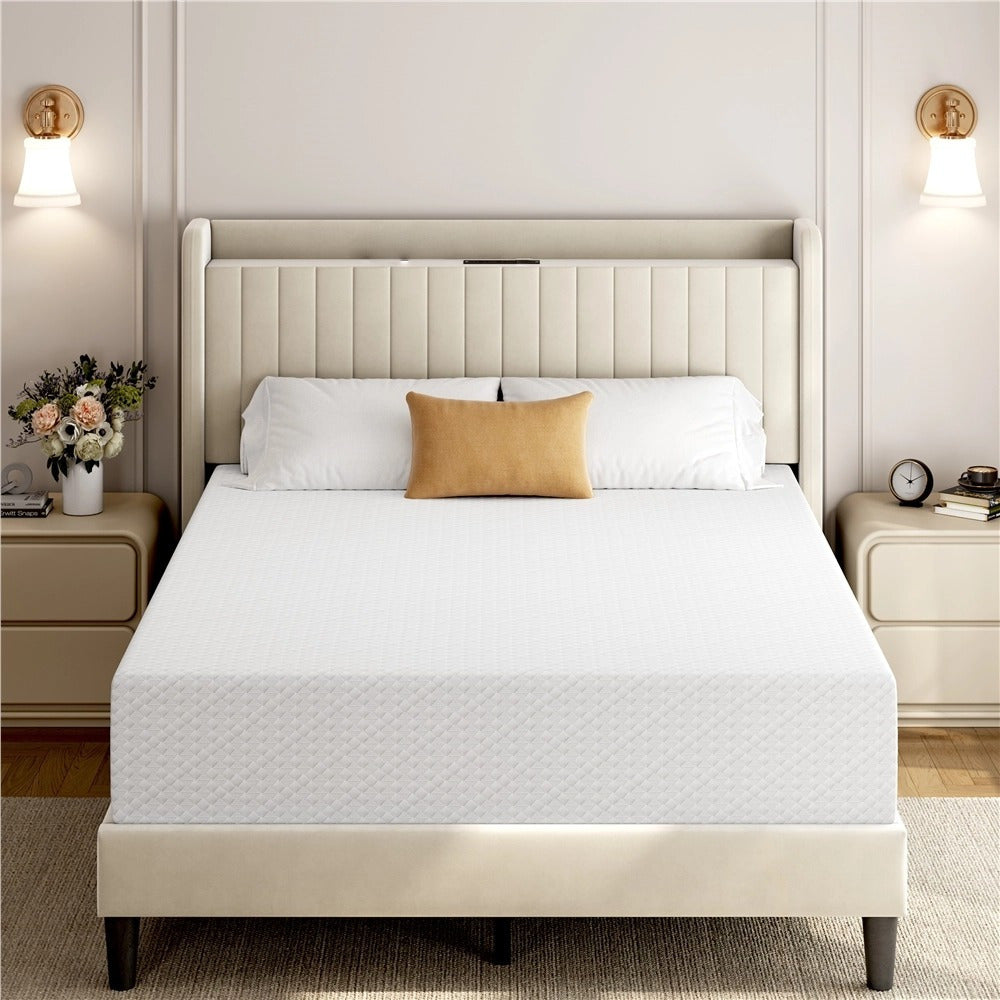 Mattress shown in the White, 12in/Queen option